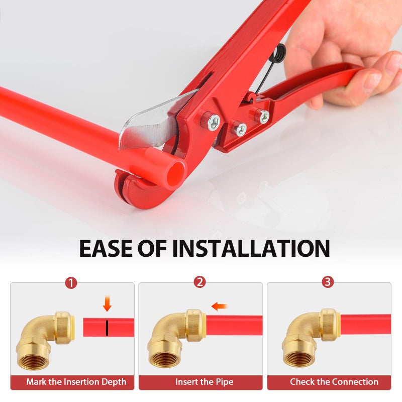 EFIELD (Pack of 2) EFIELD Push-fit 1/2" x1/2" FNPT Female Threaded Elbow Fittings Push to Connect Pex, CPVC, 1/2 Inch with a Disconnect Clip,(PF123-2PCS) - Image 5